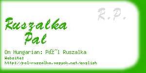 ruszalka pal business card
